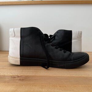 THEY New York Two-Tone Nappa Mid Top Sneakers